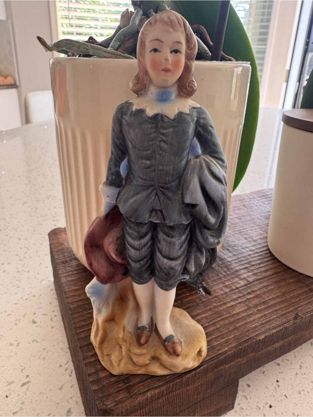 Vintage Made in Japan Victorian Page Boy Porcelain Figurine